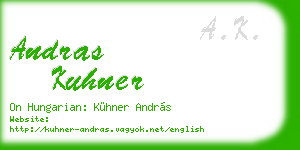 andras kuhner business card